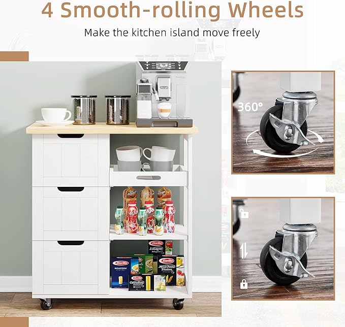 Shintenchi Kitchen Island Cart - Image 4