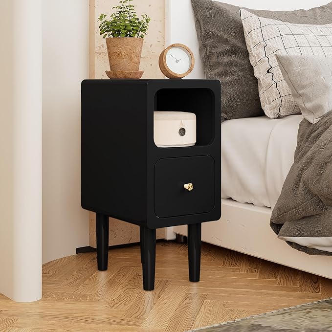 Narrow Nightstand, Solid Wood Night Stand - Image 5