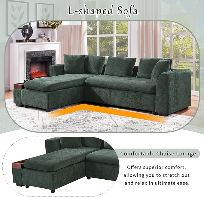 Merax 93.7" L-Shaped Sectional Sofa - Image 4
