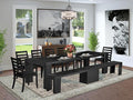 X07X1-B06-24 9-pc Modern Dining Room Table Set a Rectangular Dining Table and 2 by LuxebyEastWestFurniture