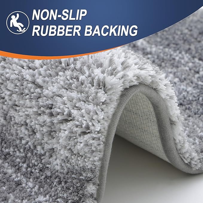 OLANLY Bathroom Rug Mat 47x20, Extra Soft and Absorbent Microfiber Bath Rugs - Image 5