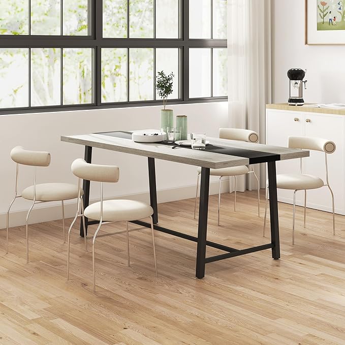 HOMCOM Industrial Dining Table for 8 People, 70.9" Long Rectangular Kitchen - Image 9