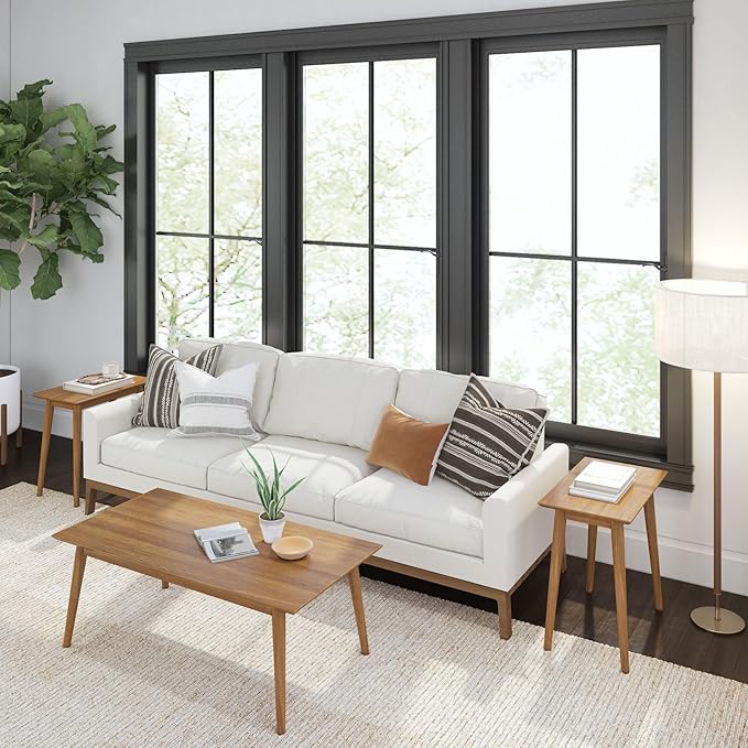 Plank+Beam Mid Century Modern Rectangular Side Table, End Table - Image 8