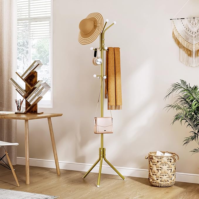 Hoctieon 4 Tier Tree Bookshelf, 4 Shelf Bookcase, Modern Book Storage, Free - Image 9