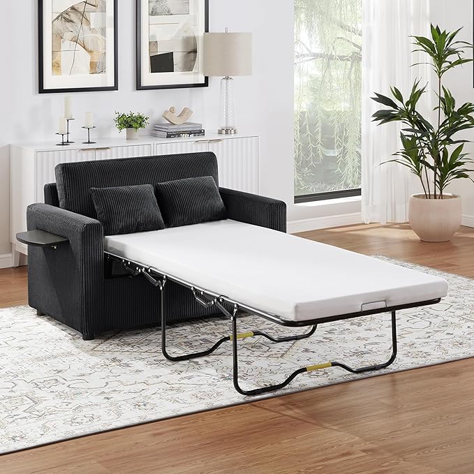 Twin Size Sofa Bed 47.2" Sleeper Sofa Loveseat Sofa by Merax