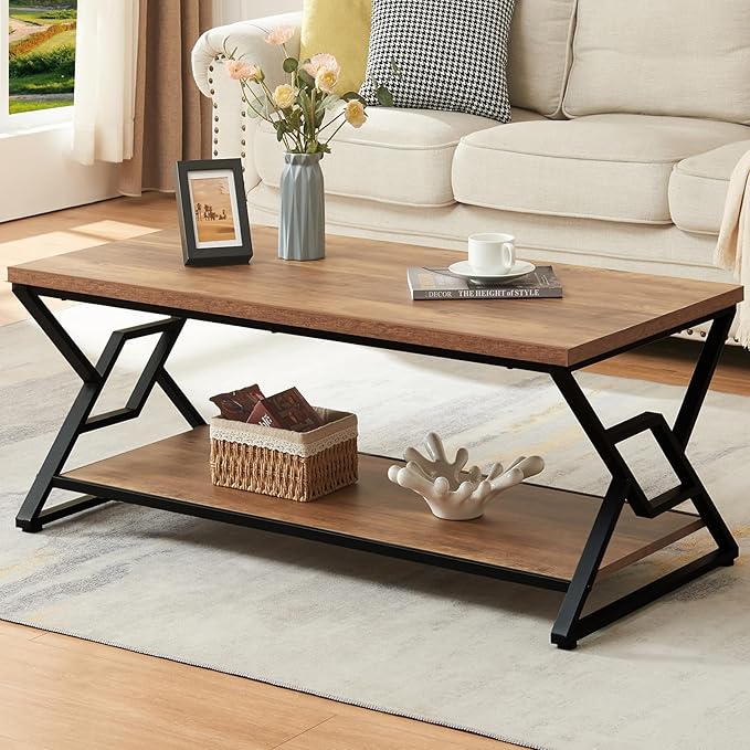 HOMISSUE Coffee Table, Rustic Rectangle Coffee Table by Homissue