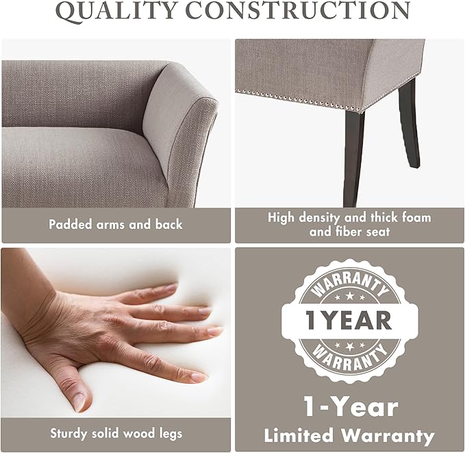 Madison Park Accent Bench, Upholstered - Image 5