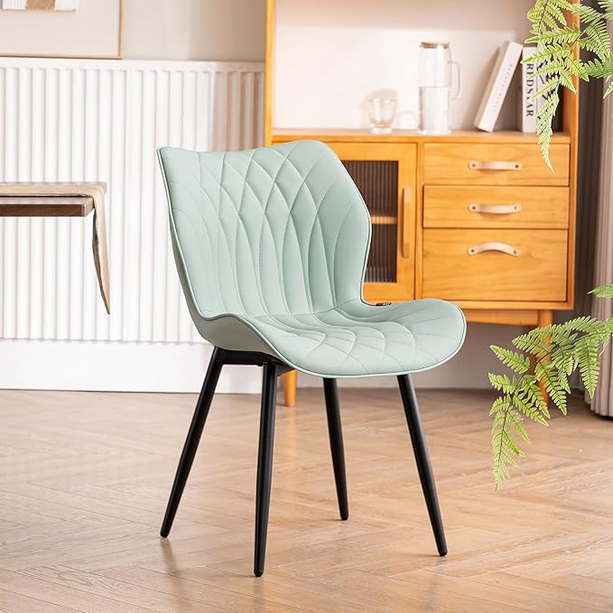 YOUNIKE Dining Chairs Set of 2, Upholstered Faux Leather Dining Room Chairs - Image 8