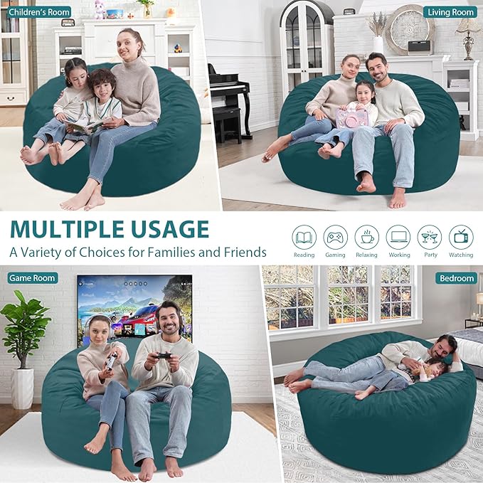 5FT Bean Bag Chair, Large Bean Bag Chairs - Image 5