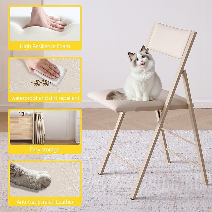 Folding Chairs with Cushion 2 Pack - Image 6