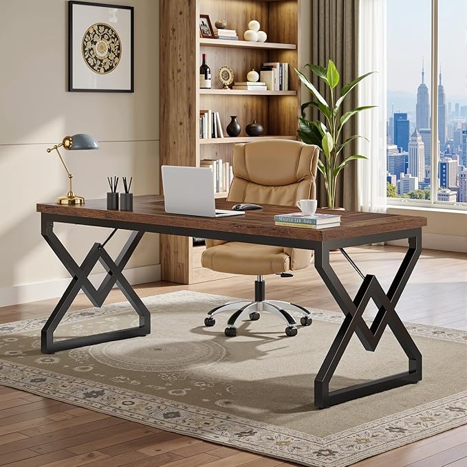 Tribesigns 63-inch Executive Desk, Large Office Computer Desk - Image 3