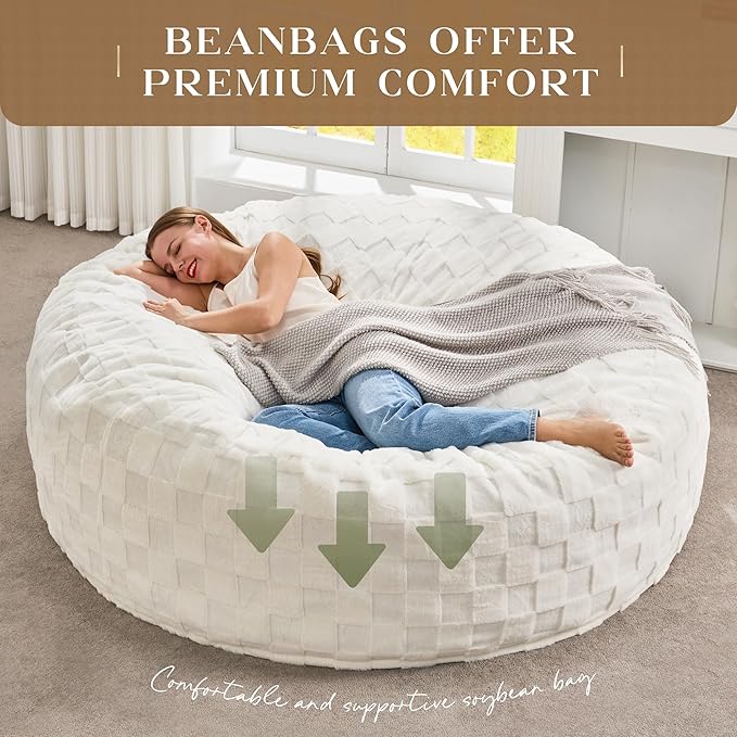 Hobestluk Bean Bag Chairs Beanbag Chair - Image 6