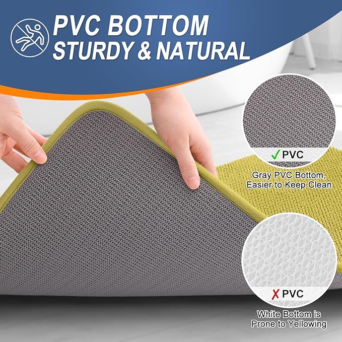 OLANLY Thick Memory Foam Bath Mat Rug 30x20, Extra Soft Absorbent Bathroom Rug - Image 4