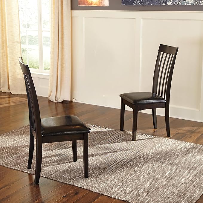 Signature Design by Ashley Hammis Rake Back Dining Room Chair, Dark Brown - Image 2