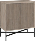 Henn&Hart 28" Wide Rectangular Accent Cabinet in Antiqued Gray Oak, by HennHart