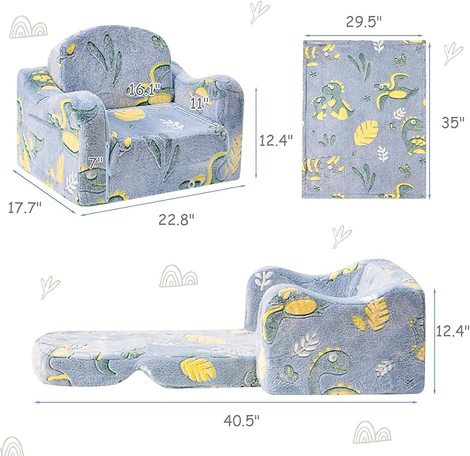 Comfy Toddler Chair and Couch for Kids - Image 2