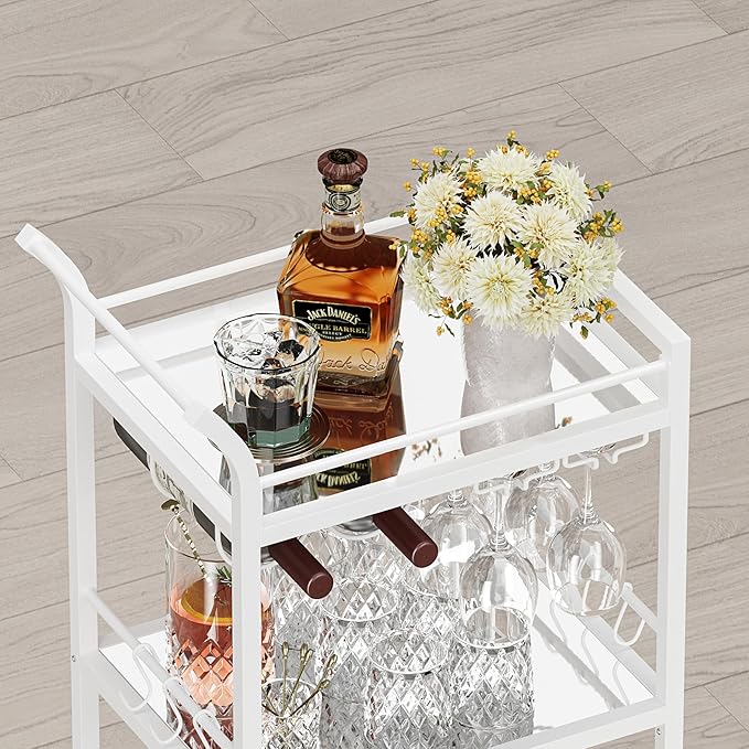TUTOTAK Bar Cart, Home Bar Serving Cart - Image 3