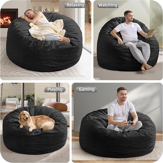 Hobestluk 5FT Bean Bag Chair Giant Bean Bag Chairs - Image 5