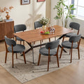 Furniliving Wooden Dining Chairs Set of 6, Mid-Century Modern Linen Upholstered by FurnilivingFurnitureforHome