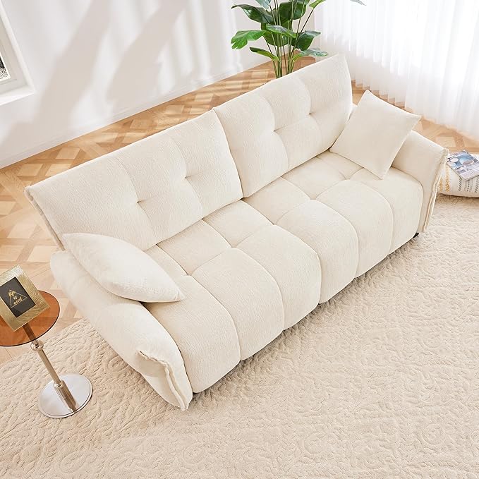 Modern Chenille Fabric 2-Seat Loveseat Sofa, Premium Upholstery Living Room - Image 3