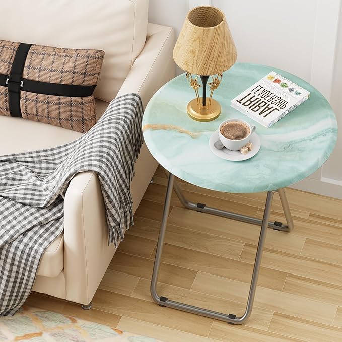 TV Trays Table Set of 4, Portable TV Dinner Tables - Image 7