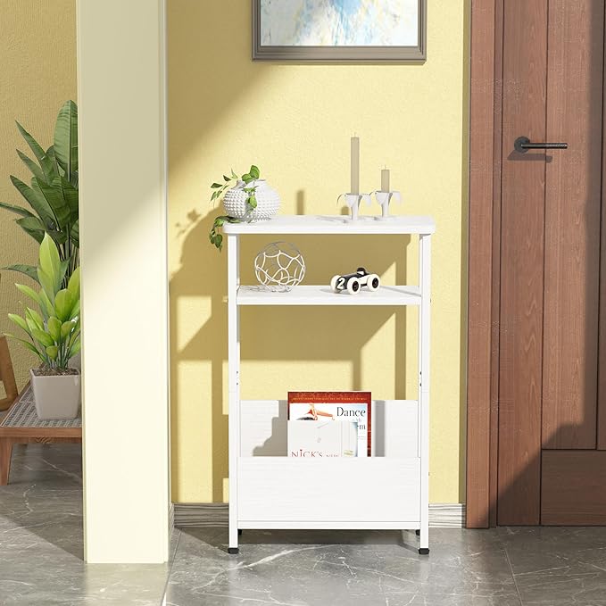 7.1" Narrow Side Table for Small Spaces, 3 Tier Small End Table - Image 7