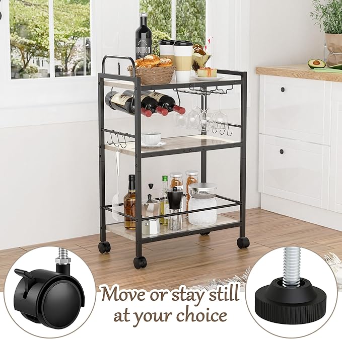 Home Bar Serving Cart, Serving Cart - Image 4
