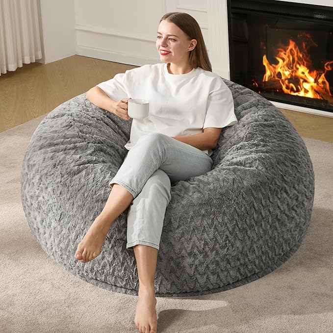 Hobestluk 4ft Bean Bag Chairs for Adults Large Beanbag Chair by YourHomeDeservesMore