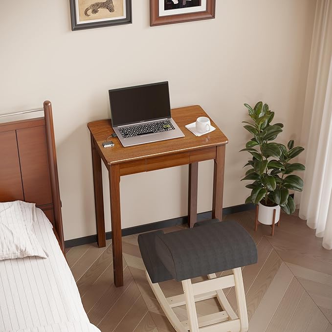 Solid Wood Desk with Drawers - Image 5