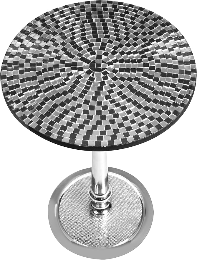 CLEENTABLE Mosaic Coffee Table Stylish Round End Table by CLEENTABLE