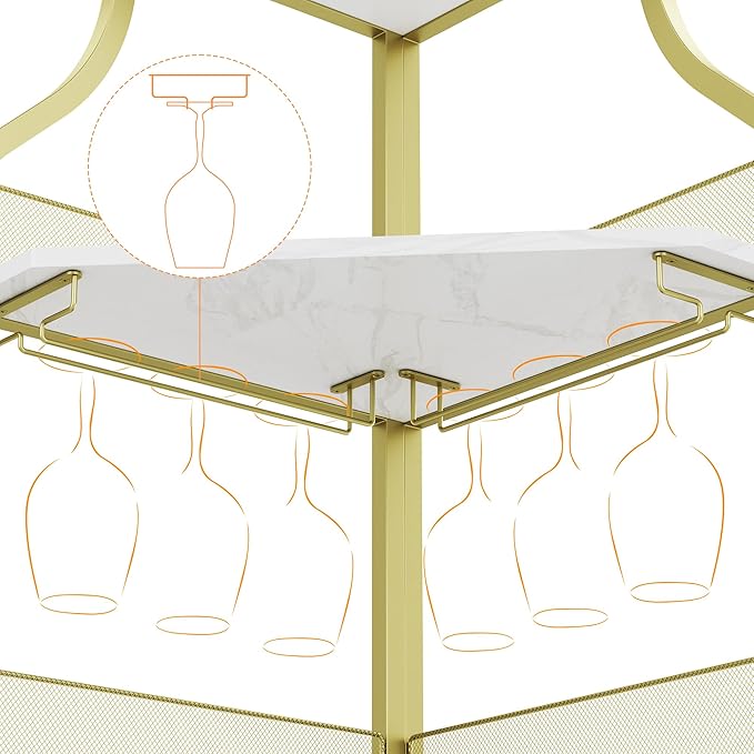 GarveeHome Corner Wine Cabinet - Image 5