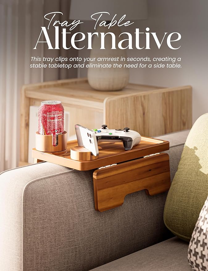 Holana 15.74" x 9.8" Couch Arm Table - Image 5