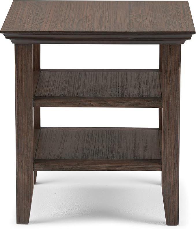 SIMPLIHOME Acadian SOLID WOOD 19 Inch Wide Square Transitional End Table in - Image 3