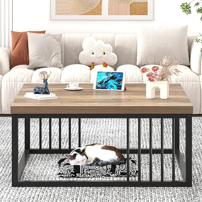 FOLUBAN Coffee Table, Modern Square Center Table - Image 7