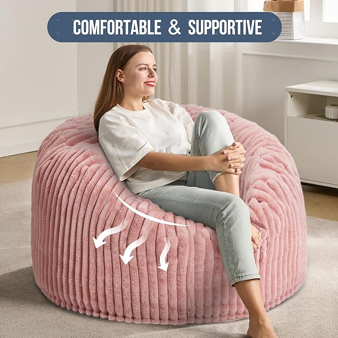 4ft Bean Bag Chairs for Adults Large Beanbag Chair - Image 5