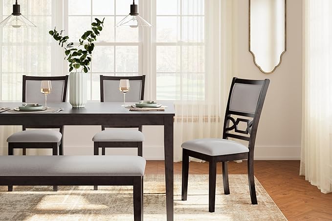 Signature Design by Ashley Langwest Transitional Diamond Patterned Dining Table - Image 8