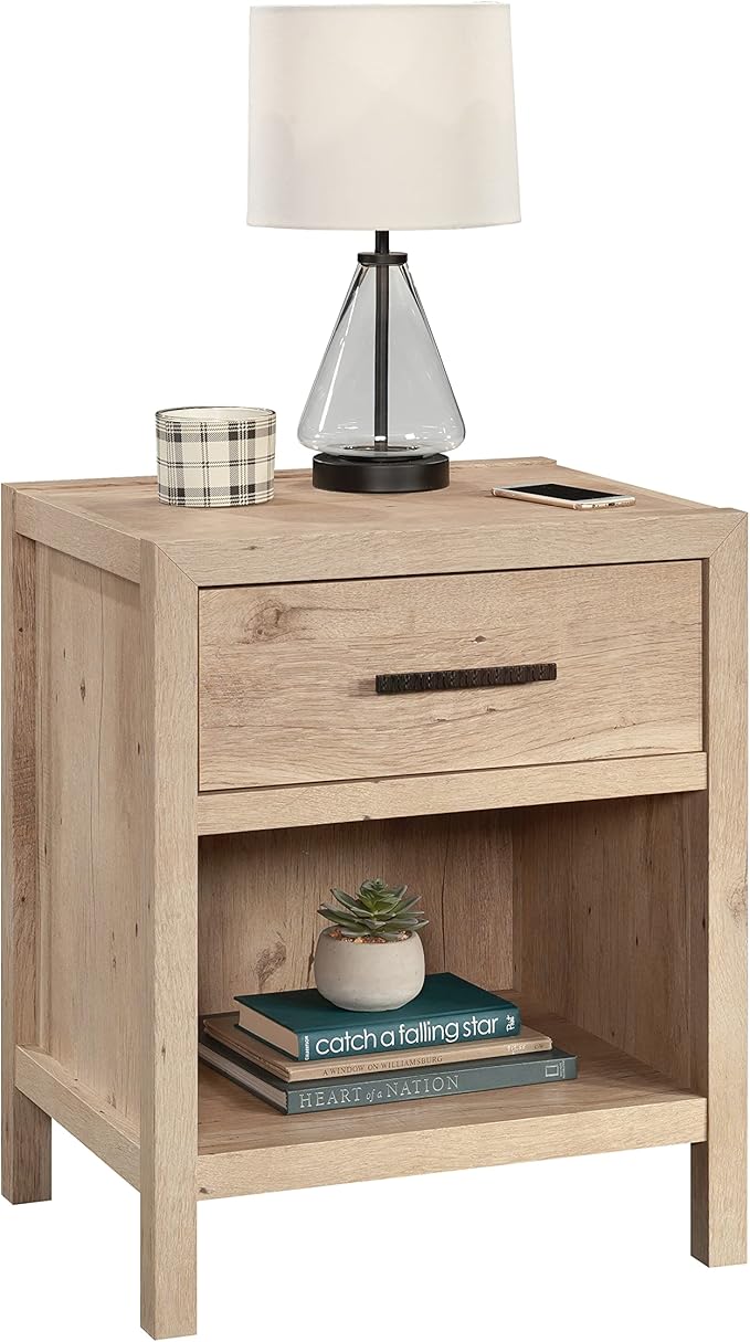 Sauder Pacific View Bedroom Night Stand, Spacious Storage, 1 Drawer Nightstand - Image 6