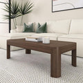 Plank+Beam Modern Rounded Coffee Table, 48 Inch, Solid Wood Contemporary Center by PlankBeam