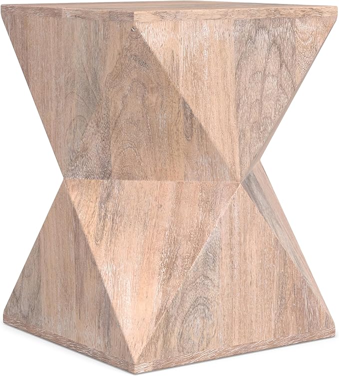 SIMPLIHOME Sutton 14-inch Wide Solid Mango End Table in Cerused Natural - Image 5