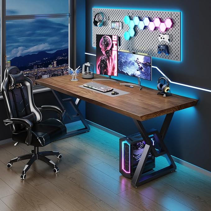 Solid Wood 55-inch Computer Desk by jinhuajinwei