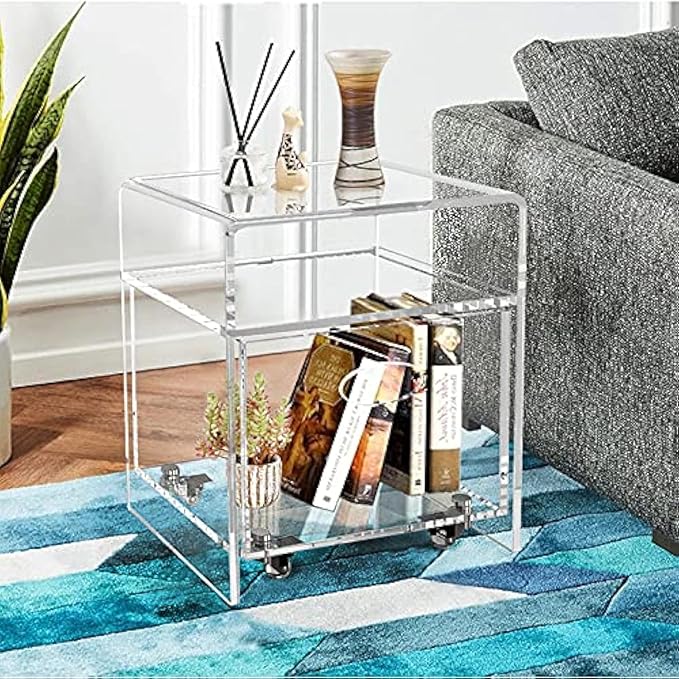 ONELUX 2088 Clear Acrylic nightstand by OneluxAcrylichome