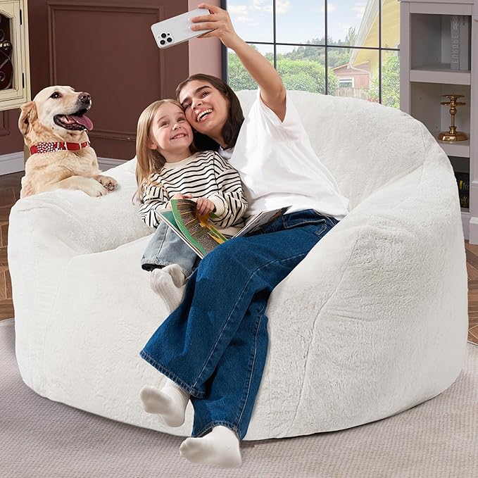 Giant Bean Bag Chair for Adults, Large Memory Foam BeanBag Chairs, Oversized - Image 5