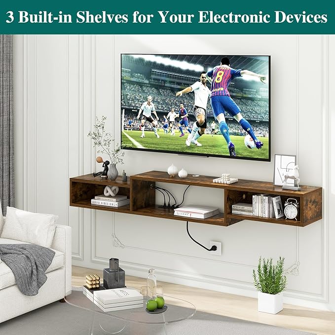 IBUYKE 71" Floating TV Stand Wall Mounted - Image 3