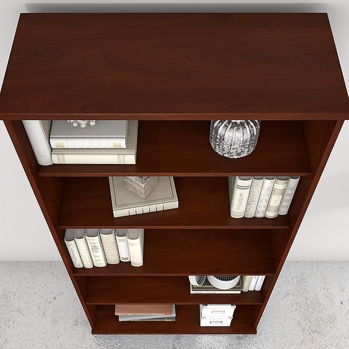 Bush Business Furniture Studio C Tall 5 Shelf Bookcase in Hansen Cherry - Image 6