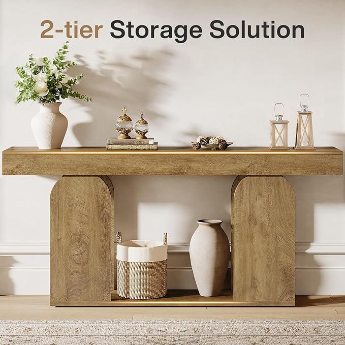 Tribesigns 70.9-Inch Extra Long Sofa Table, Farmhouse Console Tables - Image 5