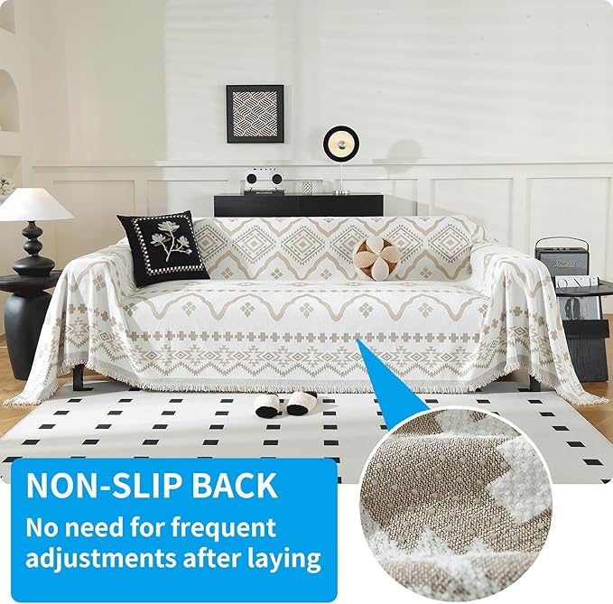 LUFEIJIASHI Boho Couch Covers for Sofa Non Slip Sofa Covers Washable Couch - Image 2