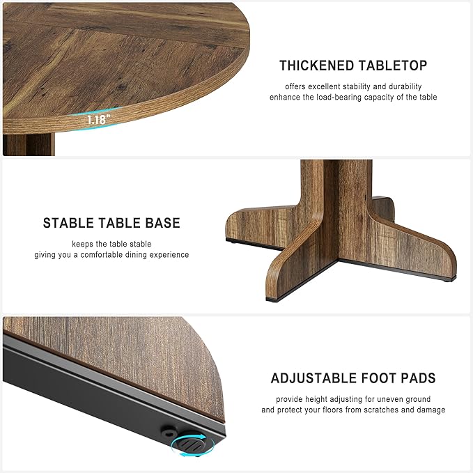 Garvee 47 Inch Round Dining Table - Image 6