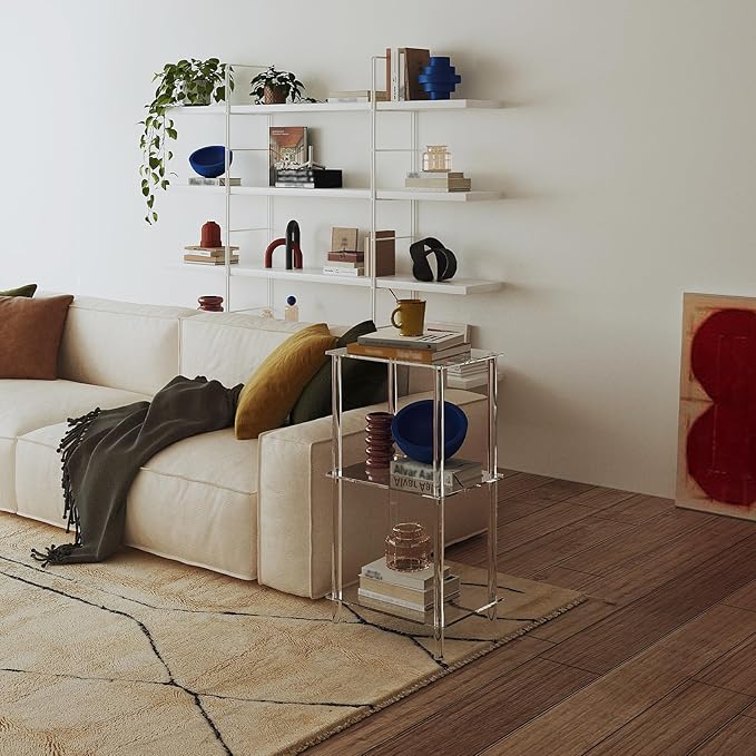 Aquiver Acrylic Tall Side Table - Image 2