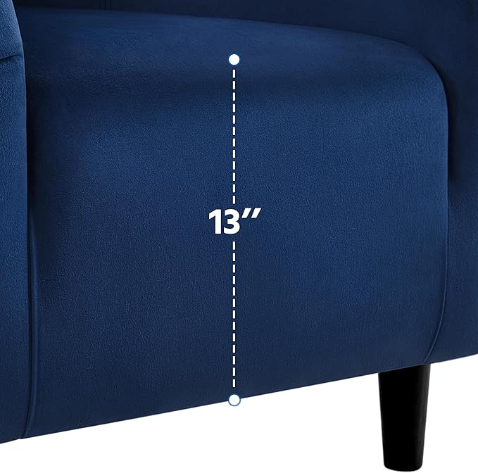 Yaheetech Velvet Club Chair, Modern Tufted Accent Chair - Image 6