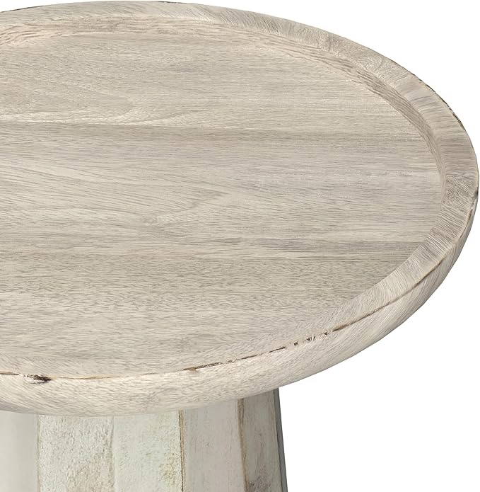 SIMPLIHOME Dayton SOLID MANGO WOOD 13 inch Wide Round Contemporary Wooden - Image 10